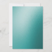 Invitation Gemmes et bow Turquoise Noël (Dos)