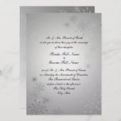 Invitation Gemmes Silver Snowflake (Devant / Derrière)