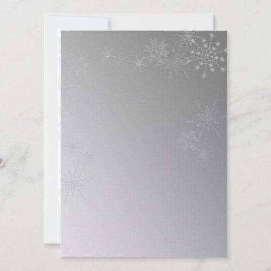 Invitation Gemmes Silver Snowflake (Dos)