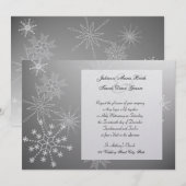 Invitation Gems Flocon de Neige / Mariage (Devant / Derrière)
