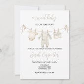 Invitation Gender neutral Baby Clothes Baby shower (Devant)