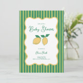 Invitation Gender Neutral Lemon Minimal Baby Shower (Debout devant)