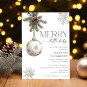 Invitation Gender neutral simple rustic winter baby shower