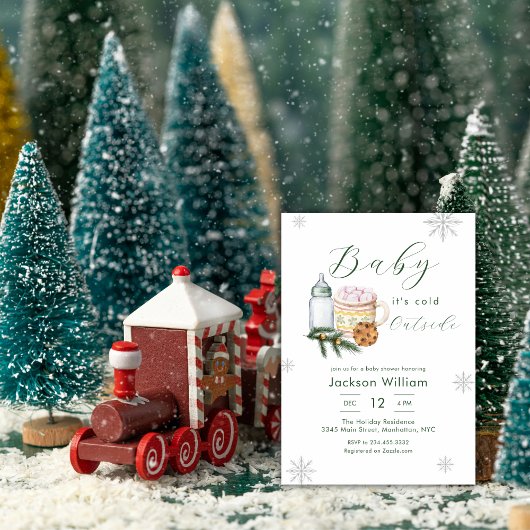 Invitation Gender Neutral Snowflake Winter Baby Shower