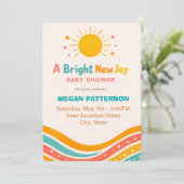 Invitation Gender Neutral Sunshine Baby Shower (Debout devant)