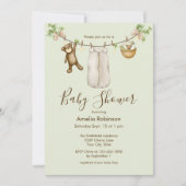 Invitation Gender Neutral Watercolor Boho Baby Shower (Devant)