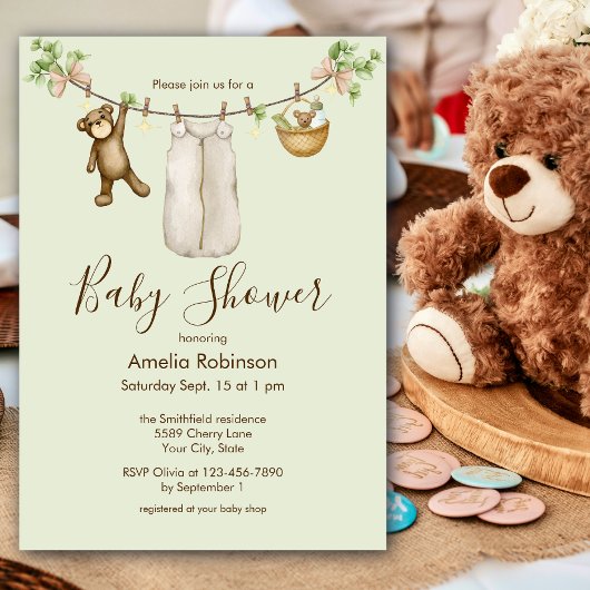 Invitation Gender Neutral Watercolor Boho Baby Shower