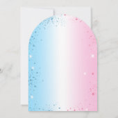 Invitation Gender reveal party pink blue baby boy girl arch (Dos)