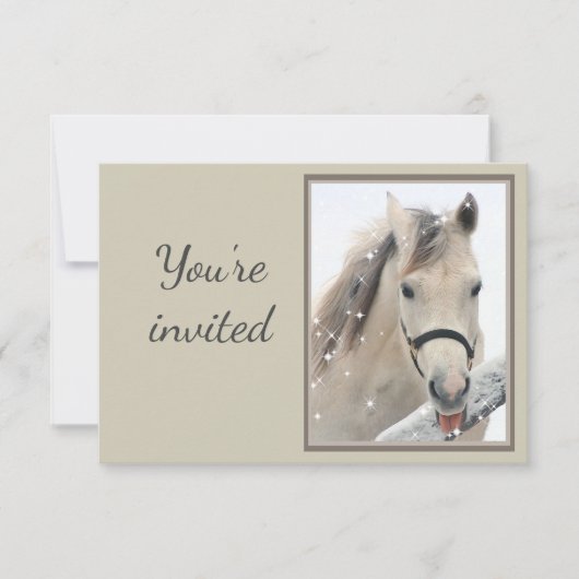Invitation générale Cheval Gris Custom avec Attitu (Devant)