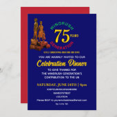 Invitation GÉNÉRATION VERRE colorée 75e anniversaire (Devant / Derrière)