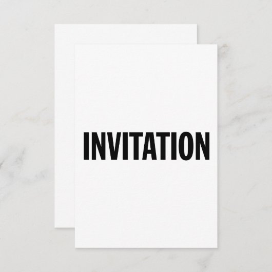 Invitation générique (Devant / Derrière)