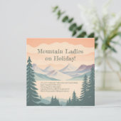 Invitation Générique Mountain Lake - Personnalisab (Debout devant)