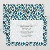 Invitation générique pour fête avec feuilles et pl (Devant / Derrière)