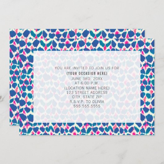 Invitation générique pour fête de toutes occasions (Devant / Derrière)