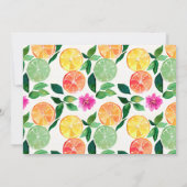 Invitation générique pour fête florale aux agrumes (Dos)