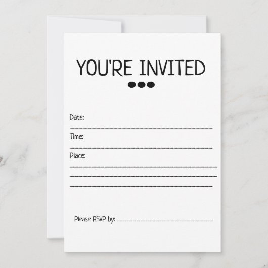 Invitation générique Vous êtes invités (Devant)