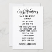 INVITATION GÉNIAL (Dos)