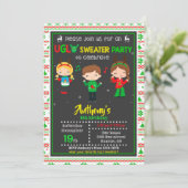 Invitation Génial cadeau de fête de pull Noël (Debout devant)