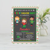 Invitation Génial cadeau de fête de pull Noël (Debout devant)