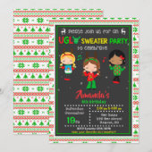 Invitation Génial cadeau de fête de pull Noël (Devant / Derrière)