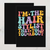 Invitation Génial, je suis le coiffeur dont on vous a parlé (Devant / Derrière)