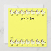 Invitation géniale Bawk de fête d'anniversaire de (Dos)