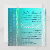 Invitation géniale bleue d'anniversaire de soirée (Dos)