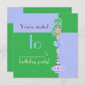 Invitation Génie sur une bouteille (Devant / Derrière)