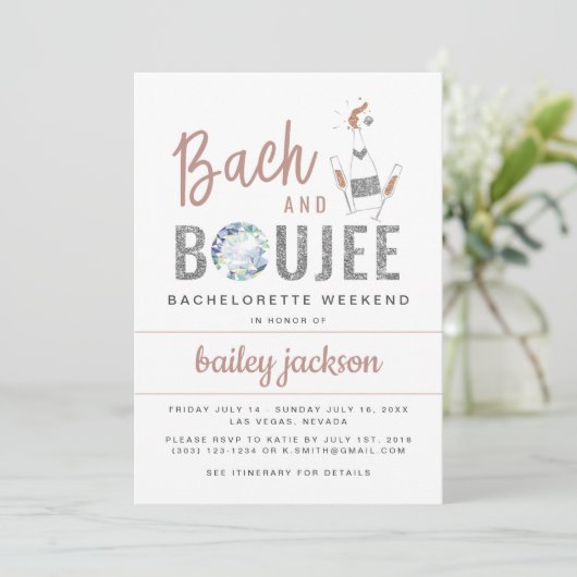 Invitation GENNA Bach et Boujee Bachelorette Itinéraire (Debout devant)