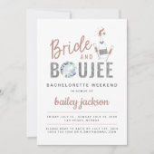 Invitation GENNA Rose Gold Bride et Boujee Champagne (Devant)