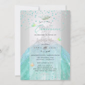 Invitation Genre de Parties scintillant Turquoise Silver Quin (Dos)