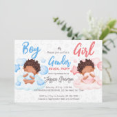 Invitation Genre garçon ou fille révéler l'invitation de la f (Debout devant)