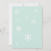 Invitation Genre neutre chouette hivernale babyshower (Dos)