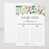 Invitation Genre Neutre Floral Nom Que Bébé Tune Jeu (Devant / Derrière)