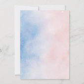 Invitation Genre Reveal Ours étoile rose bleu arrière - plan (Dos)