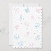 Invitation Genre Revela, Garçon ou Fille, Lui ou Elle, Modern (Dos)