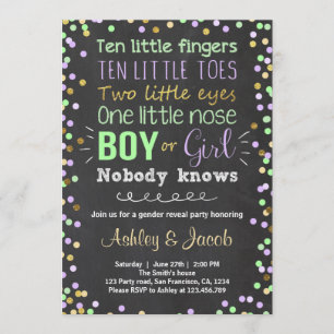 Invitation Genre révéler Baby shower d'invitation Garçon ou f