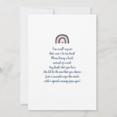 Invitation Genre Révéler la marine arc-en-ciel bleu et rose (Dos)