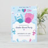 Invitation Genre Révéler l'invitation chaussures bébé (Debout devant)