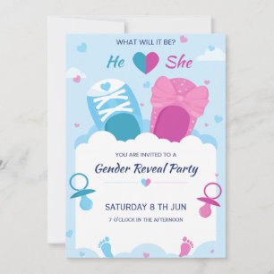 Invitation Genre Révéler l'invitation chaussures bébé