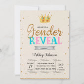 Invitation Genre révéler l'invitation de princesse princesse (Devant)