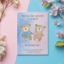 Genre Révéler nounours mignons étoile rose bleu