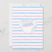 Invitation Genre Révéler rose et bleu couche Basse (Dos)