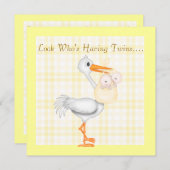 INVITATION GENRES DE NEUTRE D'INVITATION DE BABY SHOWER DE (Devant / Derrière)