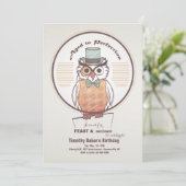 Invitation Gentilhomme Hibou (Debout devant)