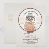 Invitation Gentilhomme Hibou (Devant / Derrière)