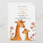 Invitation Gentle Giraffe Moments (Devant / Derrière)