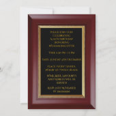 Invitation Gentlemen Elegant Gold Mahogany Photo Birthday (Dos)