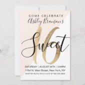 Invitation Géo Faux Géo Faux Gold Foil Blanc Bleu Grise Géo G (Devant)