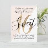 Invitation Géo Faux Géo Faux Gold Foil Blanc Bleu Grise Géo G (Debout devant)